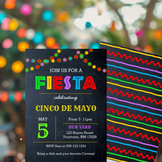 Convite de Luzes de Fiesta Cinco De Mayo (Criador carregado)