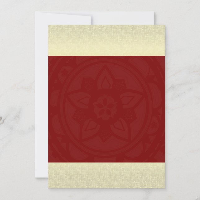 Convite de Mandala de Casamento Indiano (Frente)