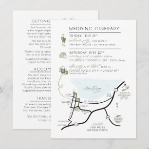 Convite de Mapa Personalizado em Cartão para ABBY