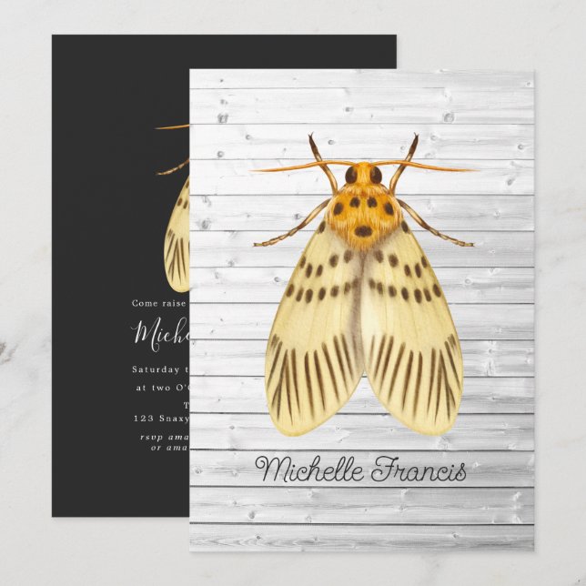 Convite de Mariposas Douradas (Frente/Verso)