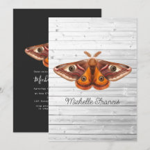Convite de Mariposas Douradas Celestiais Místicas