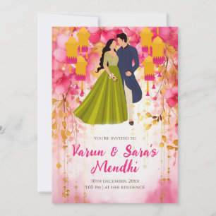 Convite de Mehendi Convite digital de Mehndi, Mehn