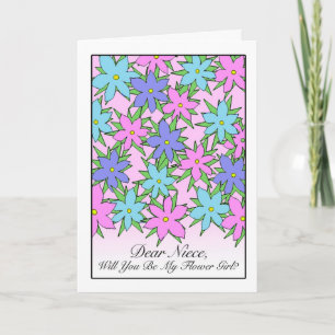 Convite de Menina de Flores para Sobrinha, Flores