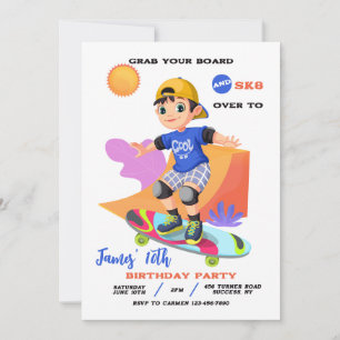 Convite de Menino Skatepark