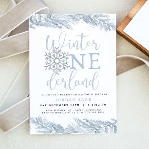 Convite de Menino Winter Onederland, Floco de Neve