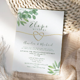 Convite de Micro Casamento Greenery Elope