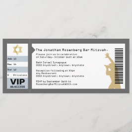 Convite de Mitzvah do bar do bilhete do concerto