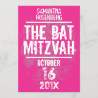 Convite de Mitzvah do bastão do grupo de rock no