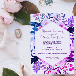 Convite de moldura floral Boho