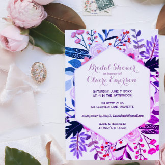 Convite de moldura floral Boho
