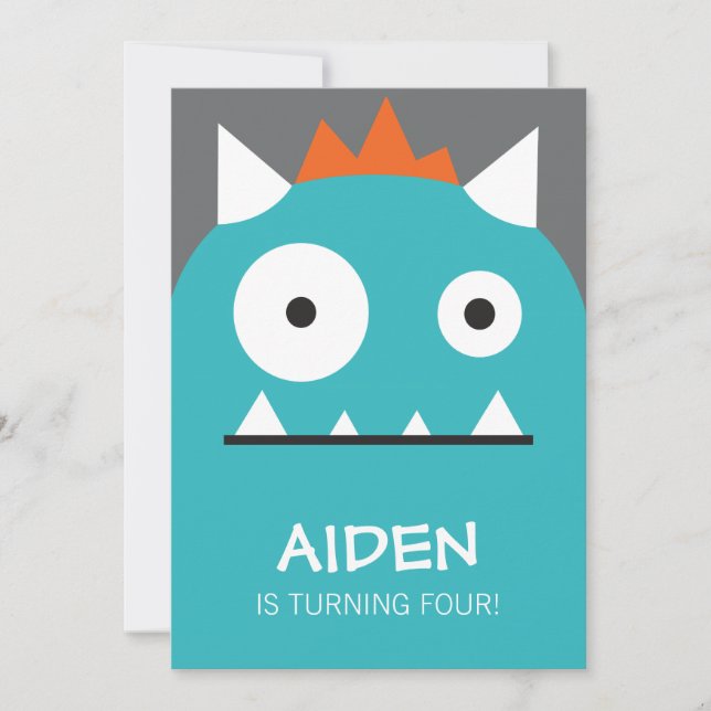 Convite de Monstro Azul (Frente)