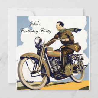 Convite de Motorbyke Art Deco Popular