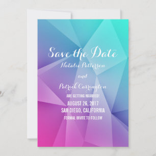 Convite de Multicolor Jewel Tones para Salvar a Da