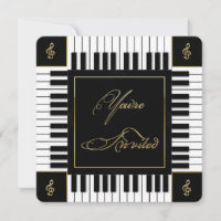 CONVITE DE MÚSICA (TECLADO PIANO)