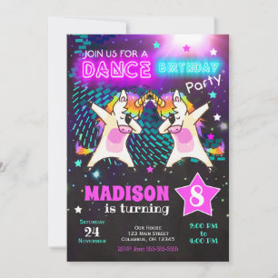 Convite De Nascimento Do Unicórnio / Festa De Dan