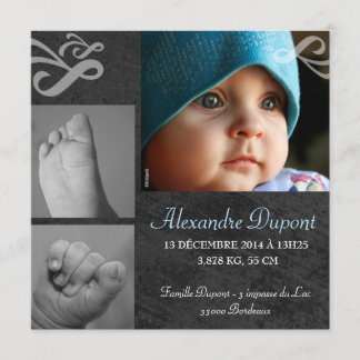 Convite de nascimento Rapaz