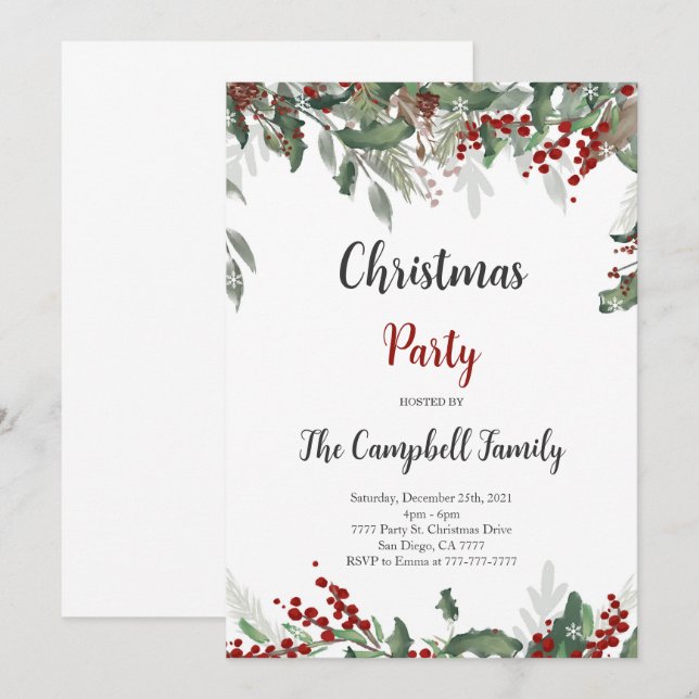 Convite de Natal (Frente/Verso)