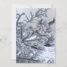 Convite de Natal, árvore de Natal debaixo da neve