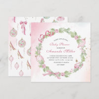 Convite de Natal Ballet Cascanueces Rosa aquarela