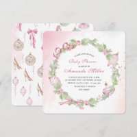 Convite de Natal Ballet Cascanueces Rosa aquarela