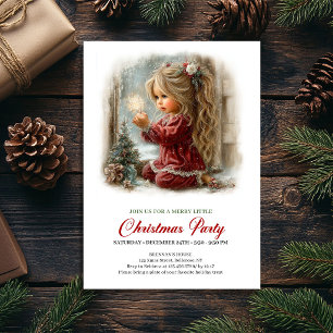 Convite de Natal Cena de Férias Rústica Serena