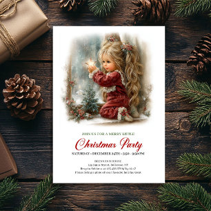 Convite de Natal Cena de Férias Rústica Serena
