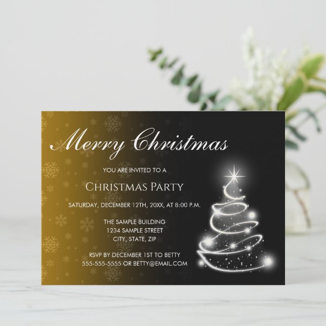 Convite de Natal Color Fade (Em pé/Frente)