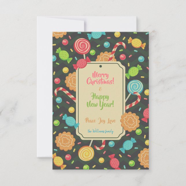 Convite de Natal com doces (Frente)