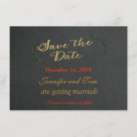 Convite de Natal com quadro-negro de azevinho Salv