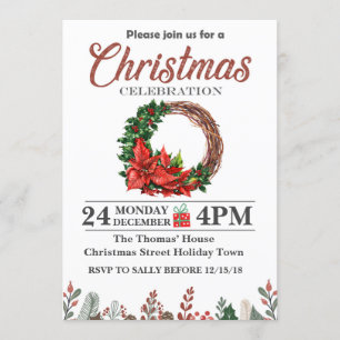 Convite de Natal - Convite de festas de Natal