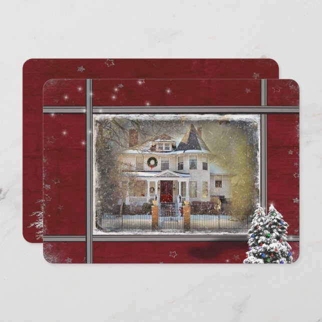 Convite de Natal da Casa Vitoriana (Frente/Verso)