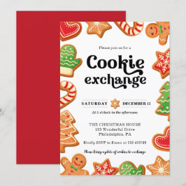 Convite de Natal de Festa de Troca de Cookies