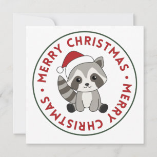 Convite de Natal de inverno de guaxinim