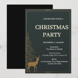 Convite de Natal de Rena Festiva