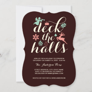Convite de Natal Deck The Halls