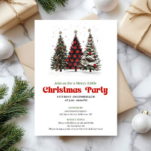 Convite de Natal editável árvore de Natal leopardo