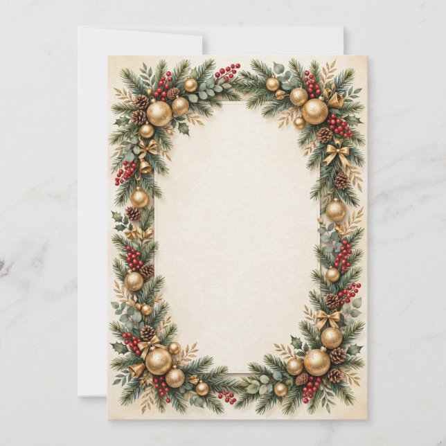 Convite de Natal Elegante (Frente)