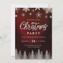 Convite de Natal Elegante para Festa