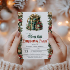 Convite de Natal Elegante para Festa com Caixas de