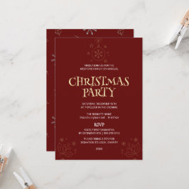 Convite de Natal Elegante Vermelho para Festa