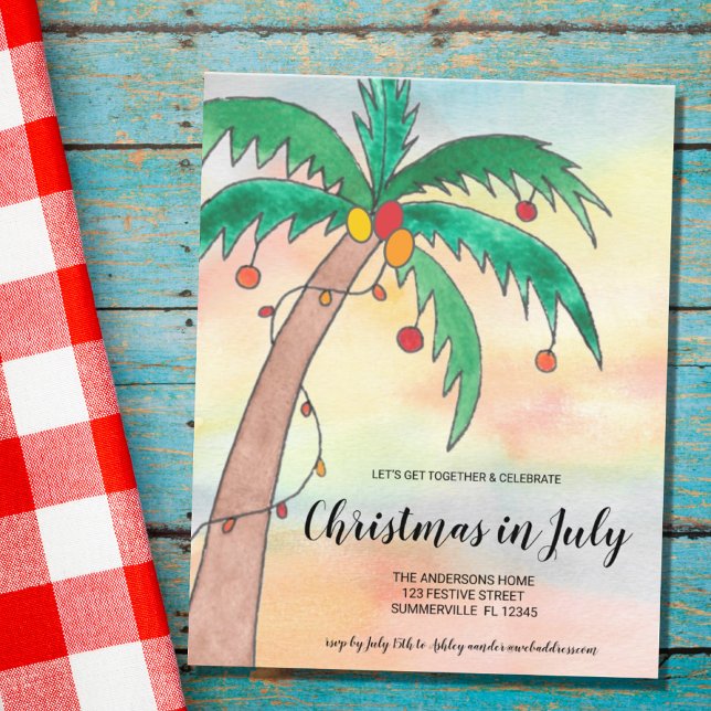 Convite de Natal em Julho com Orçamento (Criador carregado)