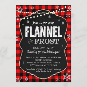 Convite de Natal Flannel e Frost