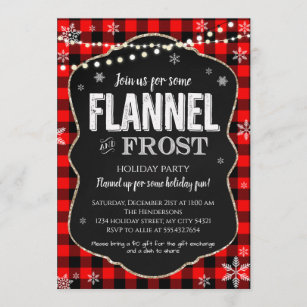 Convite de Natal Flannel e Frost