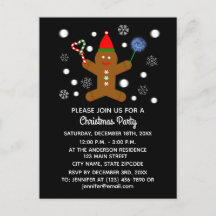 Convite de Natal Homem de Biscoito #2