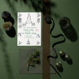 Convite de natal não fotográfico