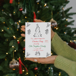 Convite de natal não fotográfico