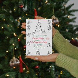 Convite de natal não fotográfico