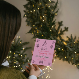 Convite de natal não fotográfico