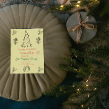 Convite de natal não fotográfico