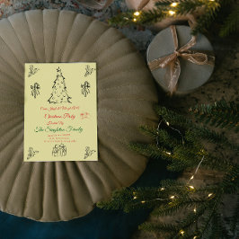 Convite de natal não fotográfico